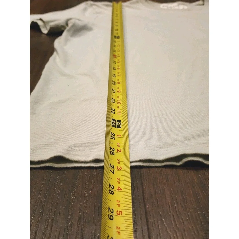 Abercrombie & Fitch Men's T-Shirt Size Large Beige Short Sleeve Cotton Crew Neck